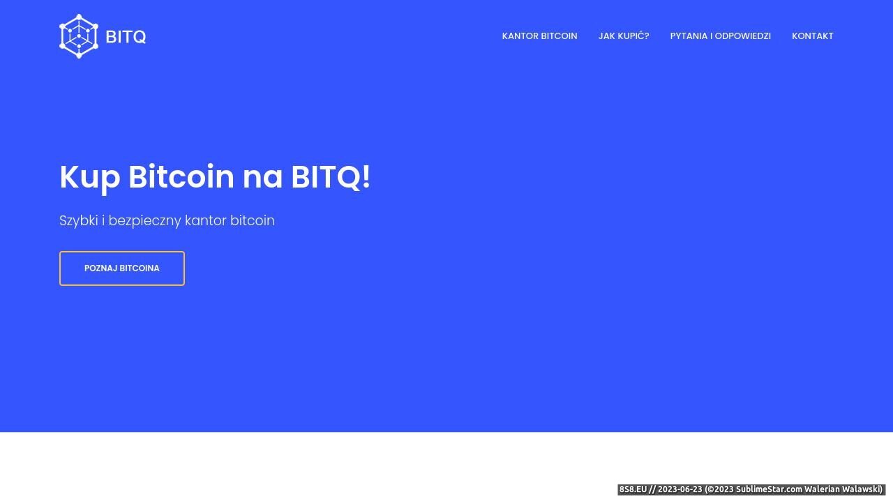 Zakup bitcoin i innych kryptowalut (strona bitq.pl - Kantor Bitcoin Bitq)