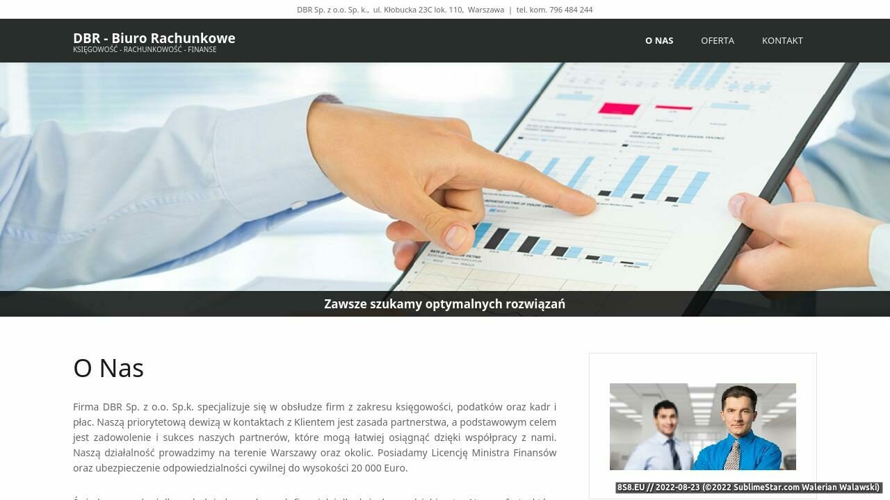 Zrzut ekranu Biuro rachunkowe Warszawa, rachunkowość