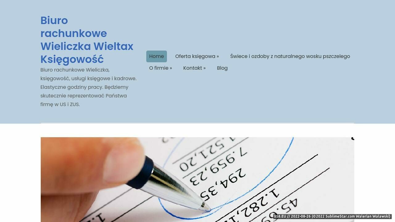 Zrzut ekranu Biuro rachunkowe w Wieliczce