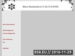 Miniaturka www.biurorachunkowe-calculonis.pl (<strong>zwrot vat</strong> materiały budowlane)