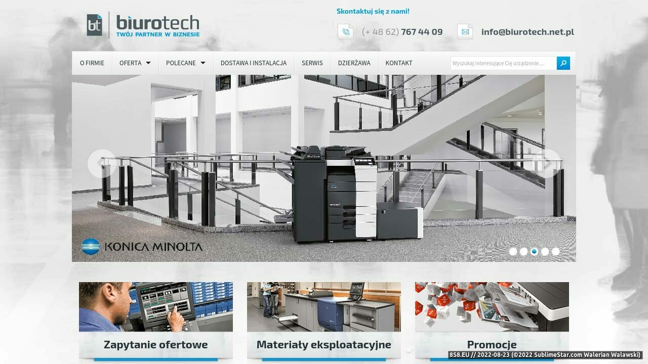 Biurotech - sprzedaż i naprawa kopiarek (strona www.biurotech.net.pl - Biurotech.net.pl)