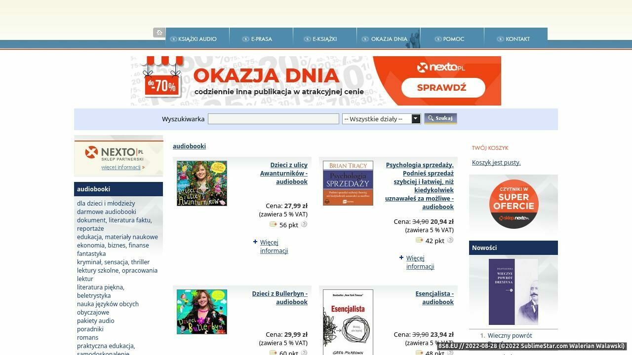 Książki audio, e-książki, e-prasa - ROBIbooks (strona blanka.nextore.pl - Blanka.nextore.pl)