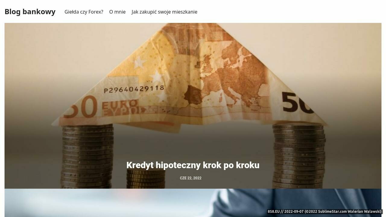 Zrzut ekranu Blog Bankowy - Porozmawiajmy o finansach