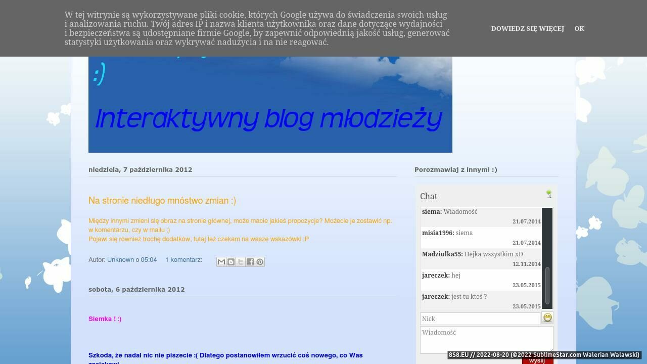 Interaktywny blog młodzieżowy (strona blog-interaktywnie.blogspot.com - Blog-interaktywnie.blogspot.com)