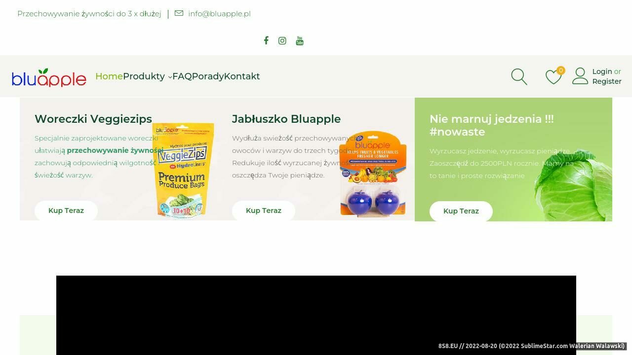 Artykuły przedłużające świeżość owoców i warzyw (strona bluapple.pl - Bluapple.pl)