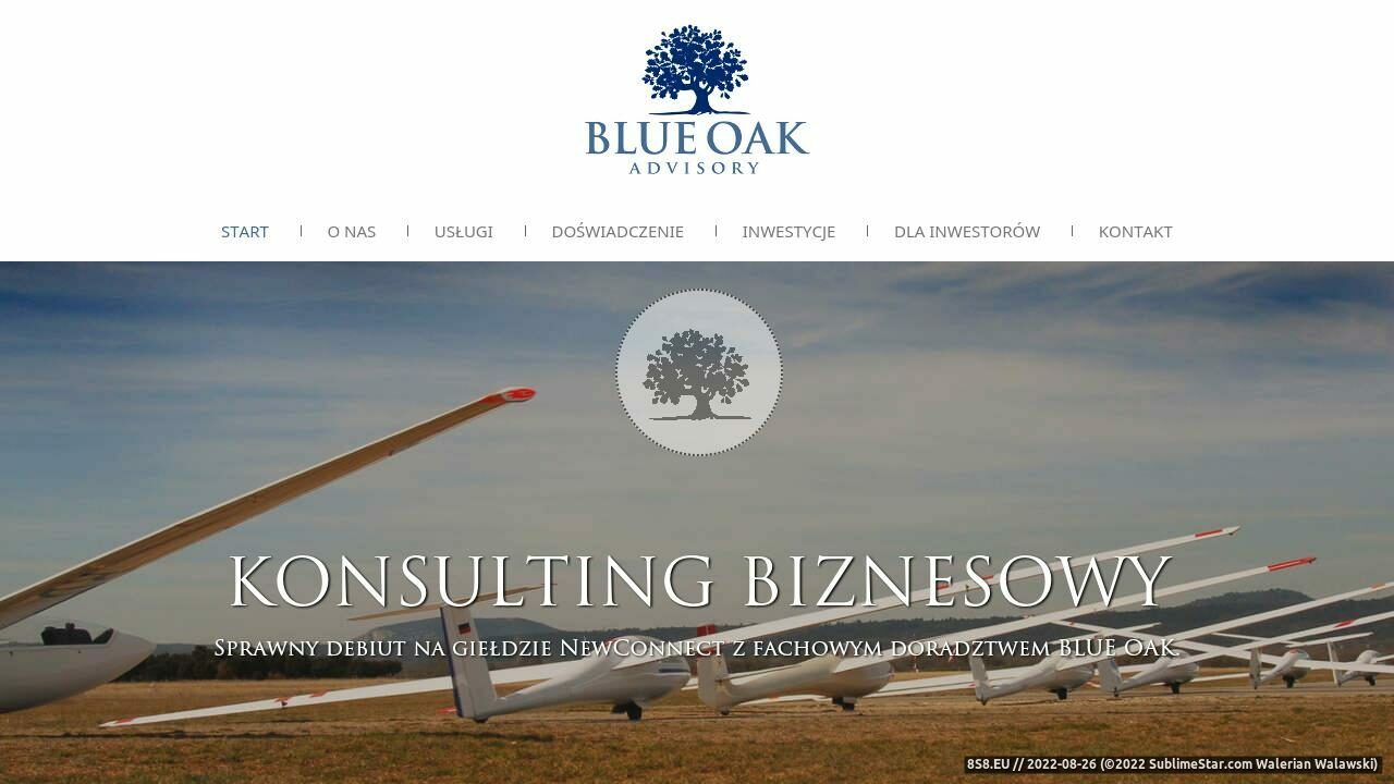 Zrzut ekranu Blue Oak Advisory