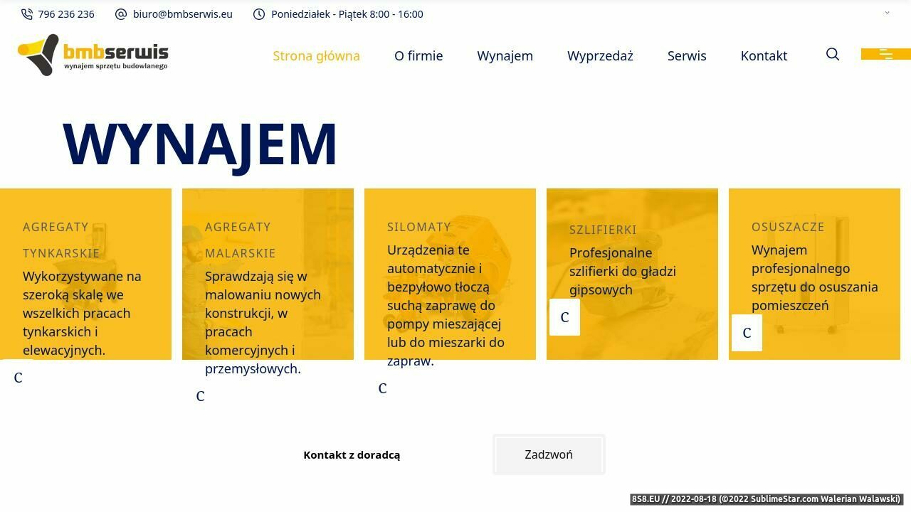 Zrzut ekranu Firma BMB Serwis