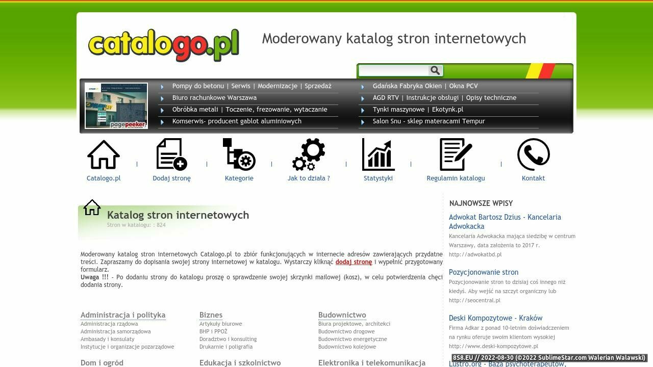 Przyjazny i w pełni moderowany katalog stron (strona www.catalogo.pl - Moderowany Katalog Stron)