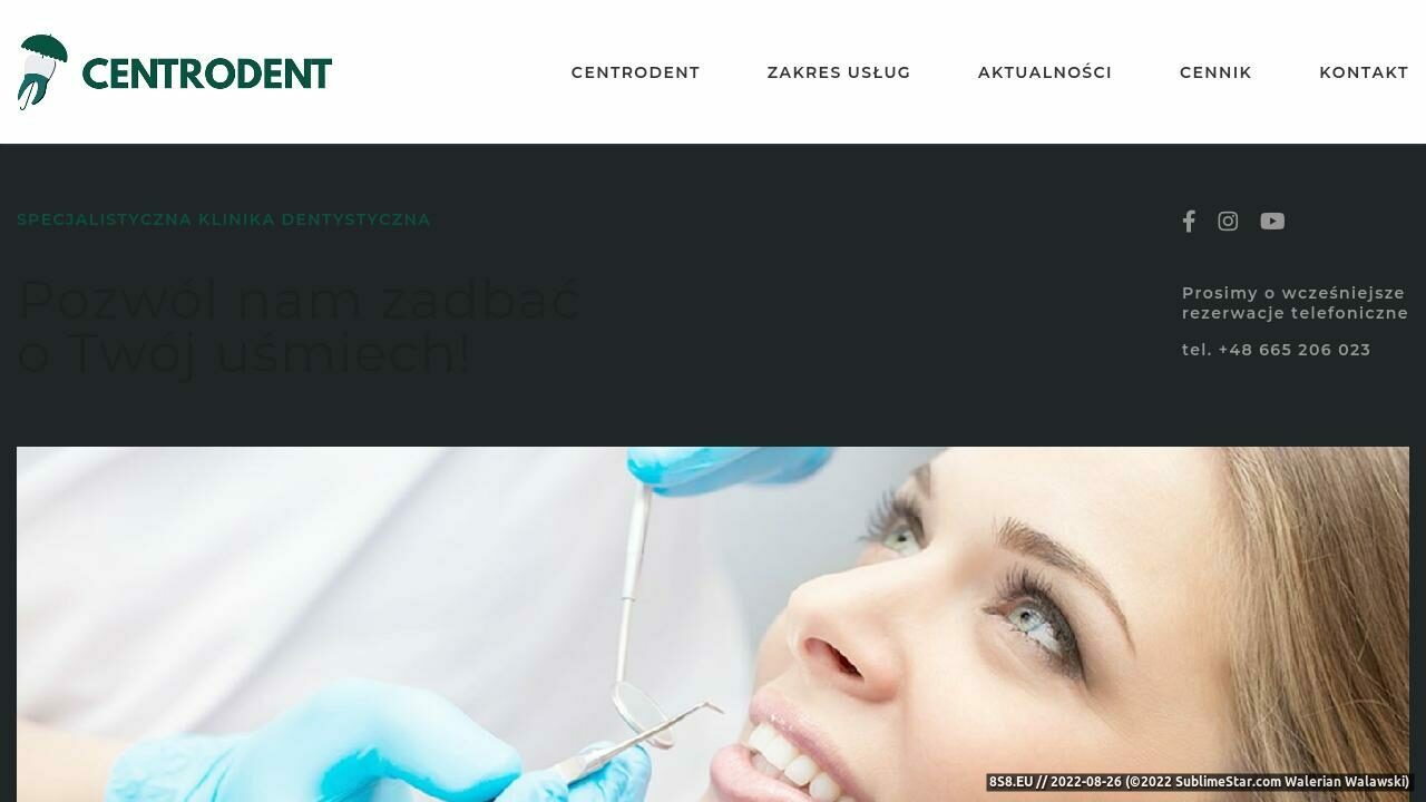 Zrzut ekranu Usługi dentystyczne