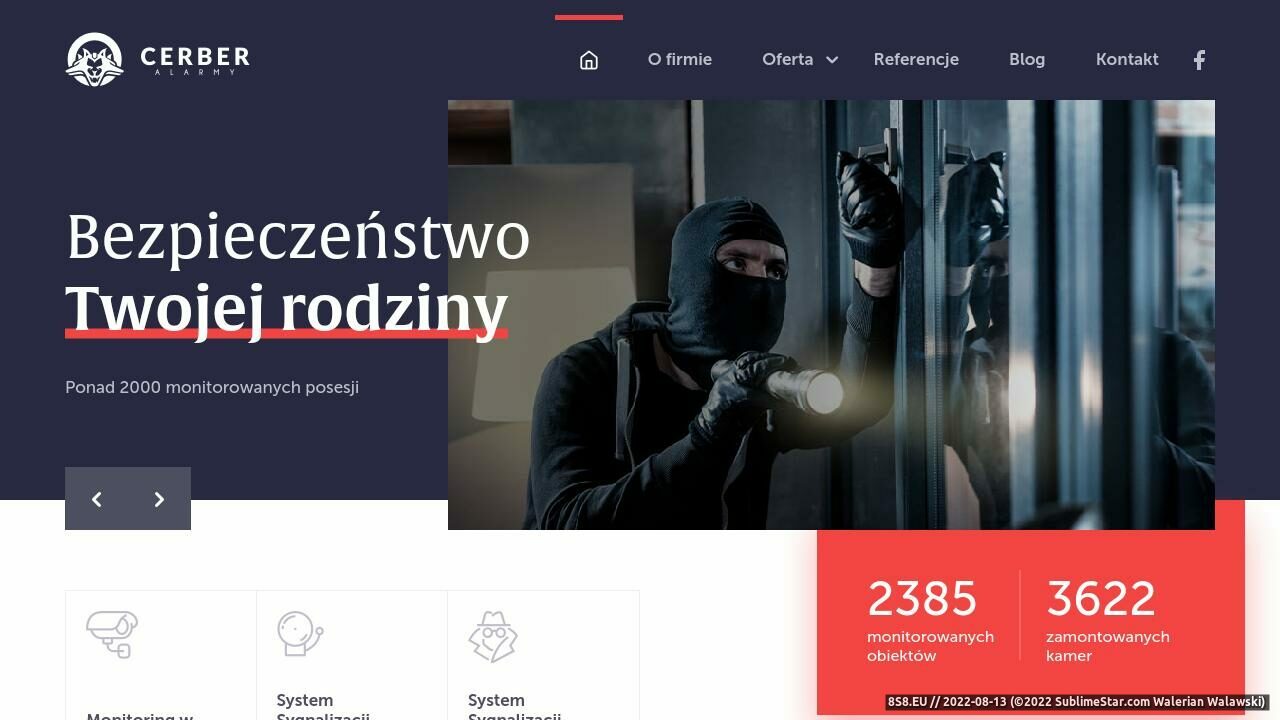 Montaż monitoringu Kościan (strona cerberalarmy.pl - Cerber Alarmy)