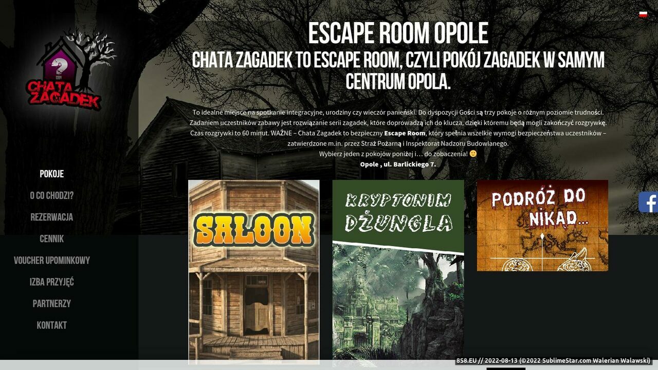 Escape Room czyli Pokój Zagadek (strona chatazagadek.pl - Escape Room Opole)
