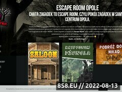 Zrzut strony Escape Room czyli Pokój Zagadek w Opolu