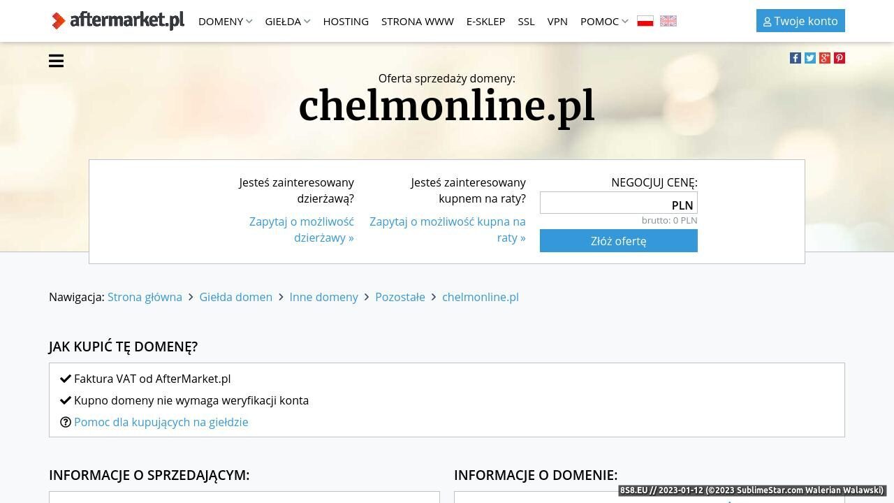 Zrzut ekranu Chełmska Gazeta Internetowa