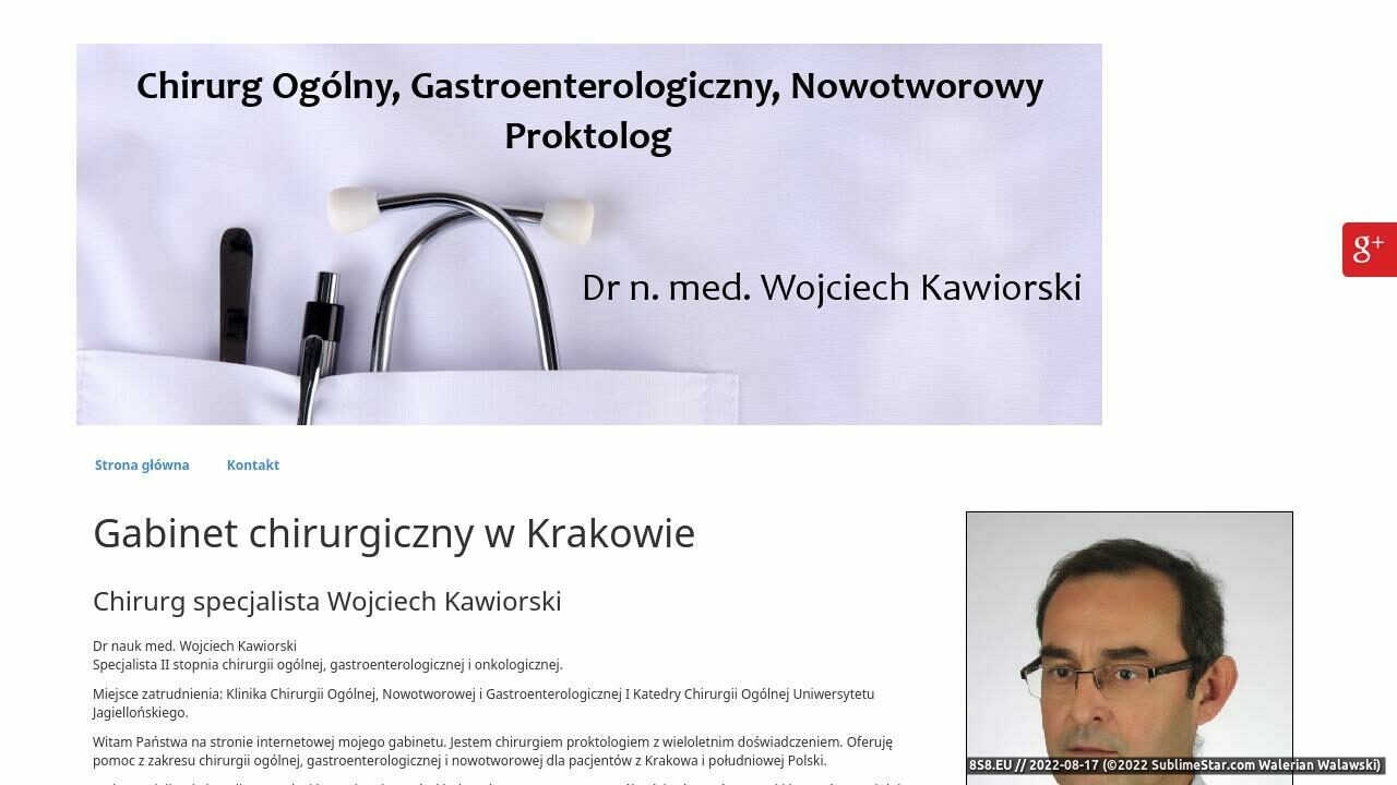 Leczenie chorób przewodu pokarmowego Kraków (strona www.chirurgiakrakow.com.pl - KAWIORSKI WOJCIECH)