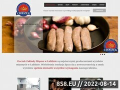 Zrzut strony Producent mięsa oraz wędlin na terenie miasta Lublin