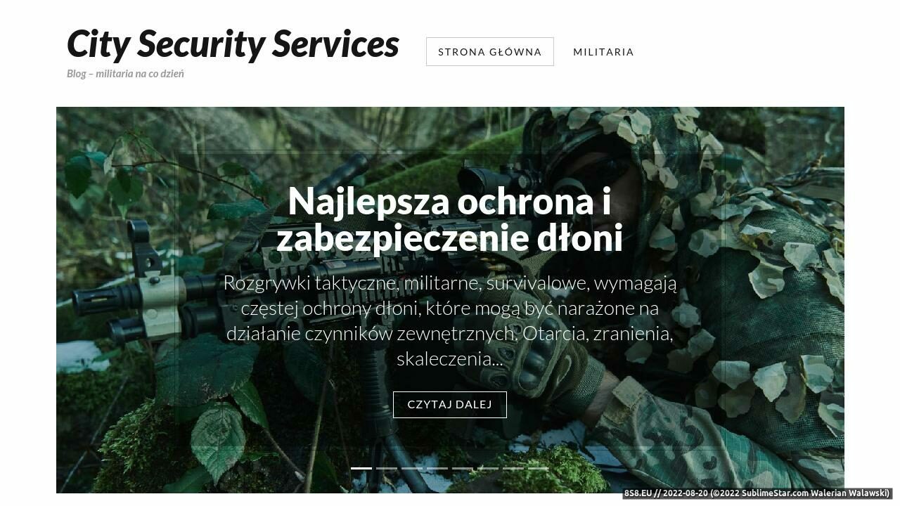 Ochrona imprez masowych oraz ochrona fizyczna (strona citysecurityservices.pl - City Security Services)