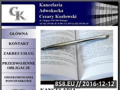Miniaturka strony Kancelaria Adwokacka Cezary Kozowski - strona gwna