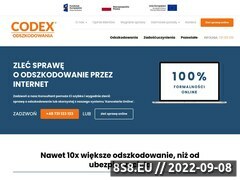 Zrzut strony Odszkodowanie za wypadek w pracy z CODEX w Warszawie