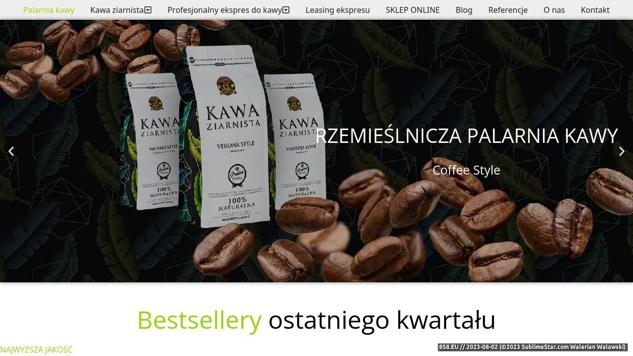 Kawa ziarnista i profesjonalne ekspresy do kawy (strona coffee-style.pl - Coffee Style)