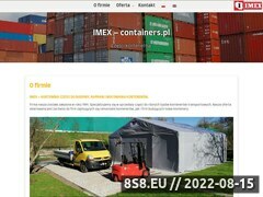 Zrzut strony Imex kontenery
