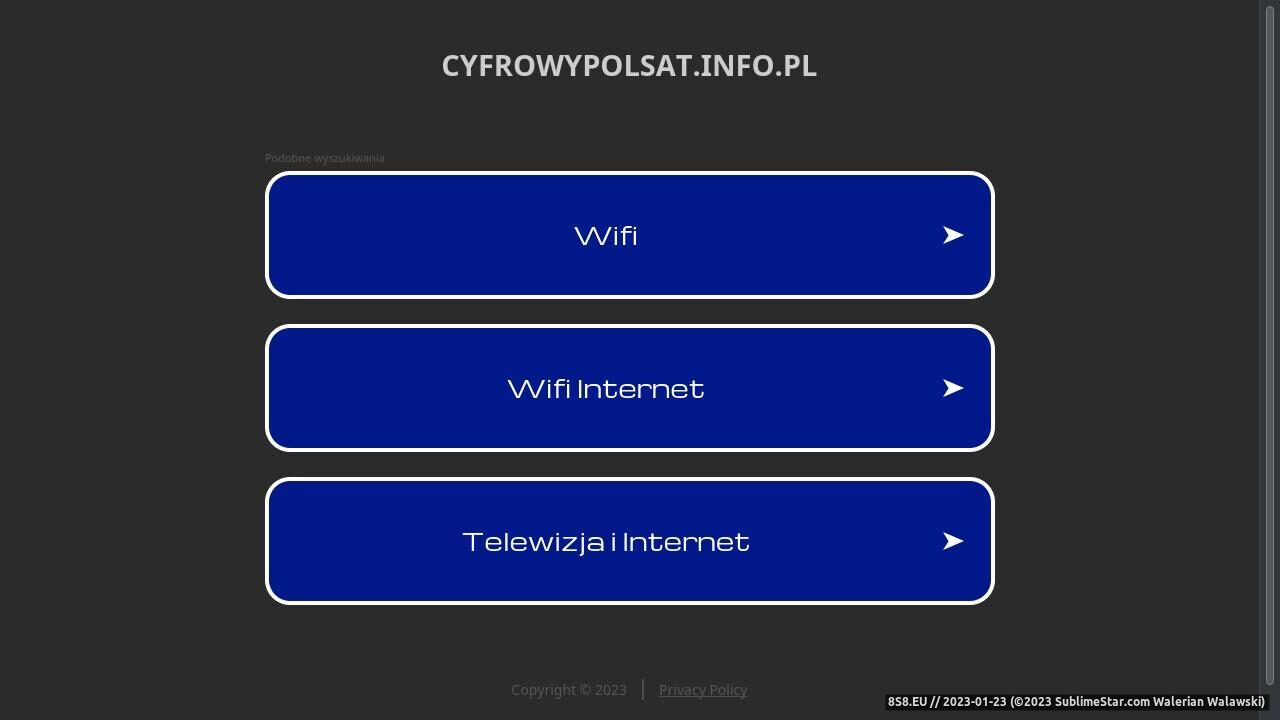Zrzut ekranu Polsat cyfrowy Warszawa