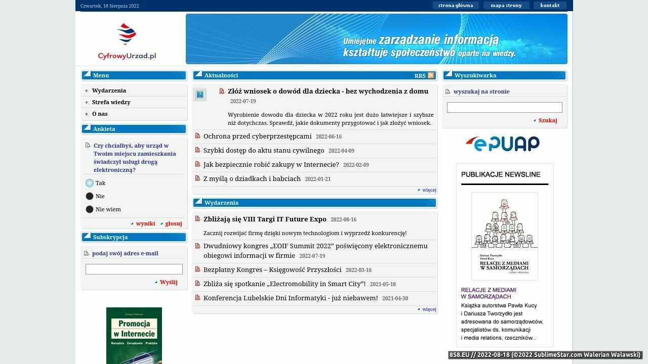 E-administracja (strona www.cyfrowyurzad.pl - Cyfrowyurzad.pl)