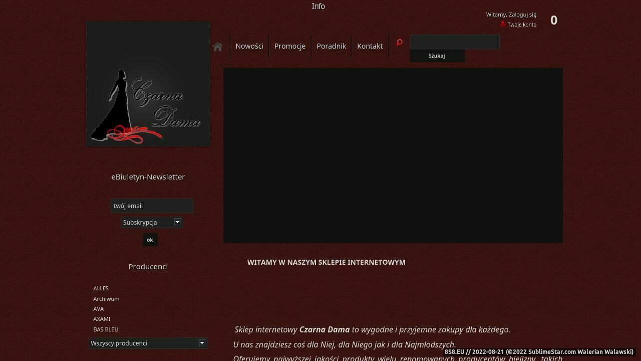 Sklep internetowy Czarna Dama (strona www.czarnadama.pl - Czarnadama.pl)