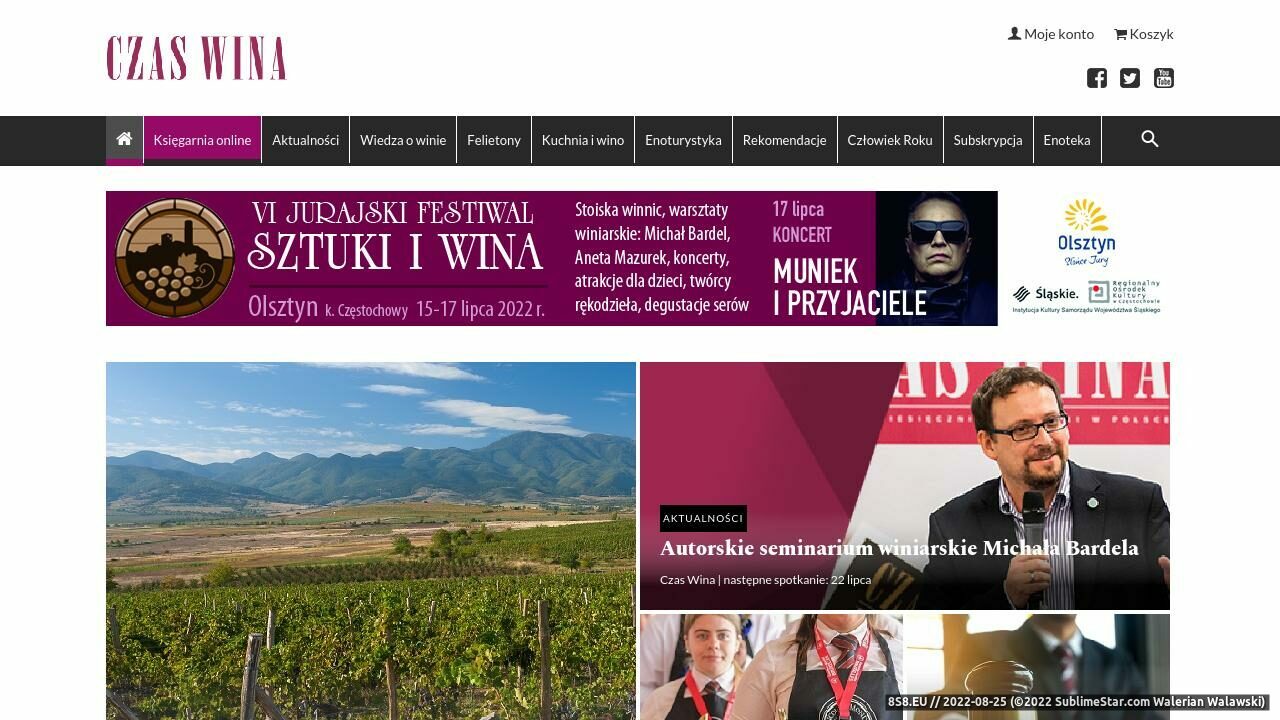 Zrzut ekranu Blog wino