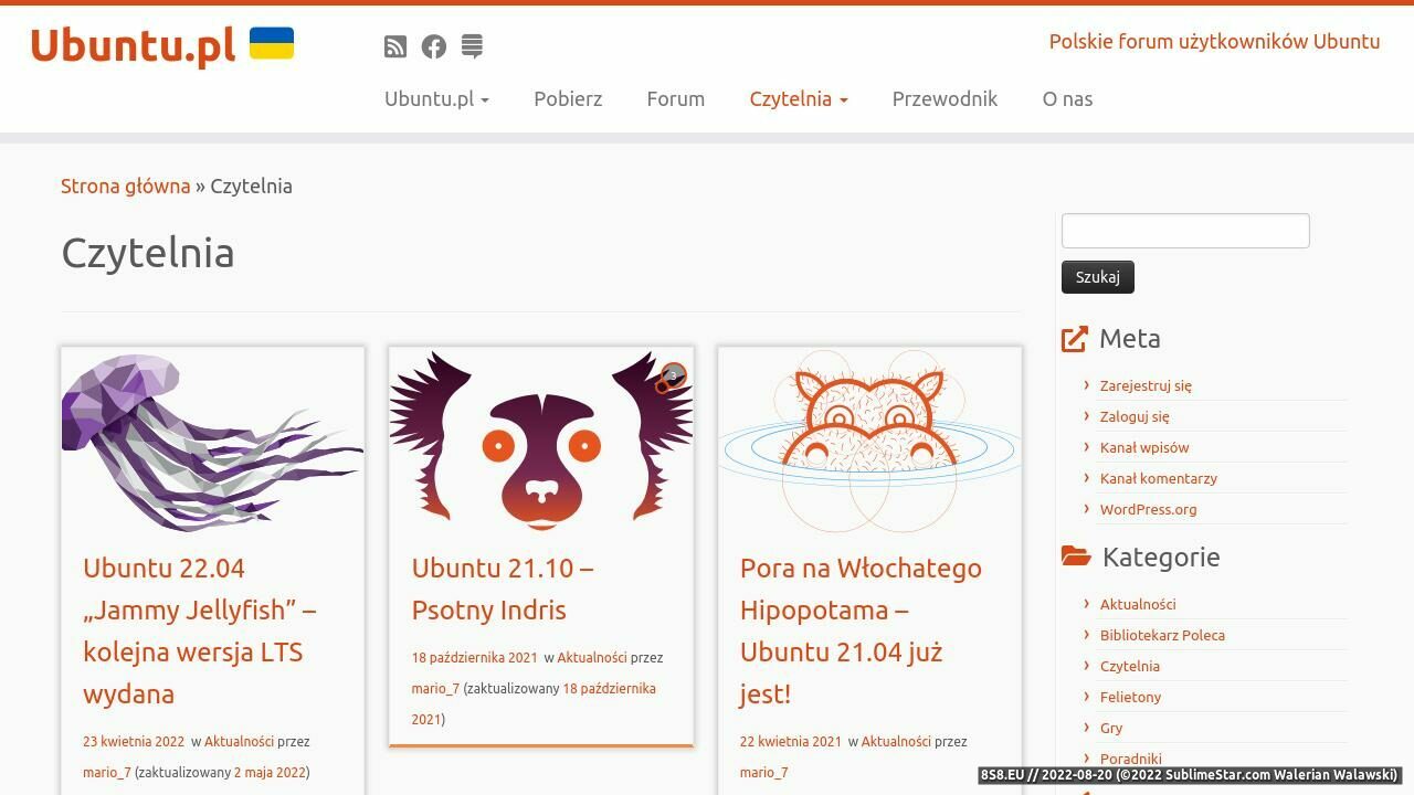 Czytelnia Ubuntu (strona czytelnia.ubuntu.pl - Czytelnia.ubuntu.pl)