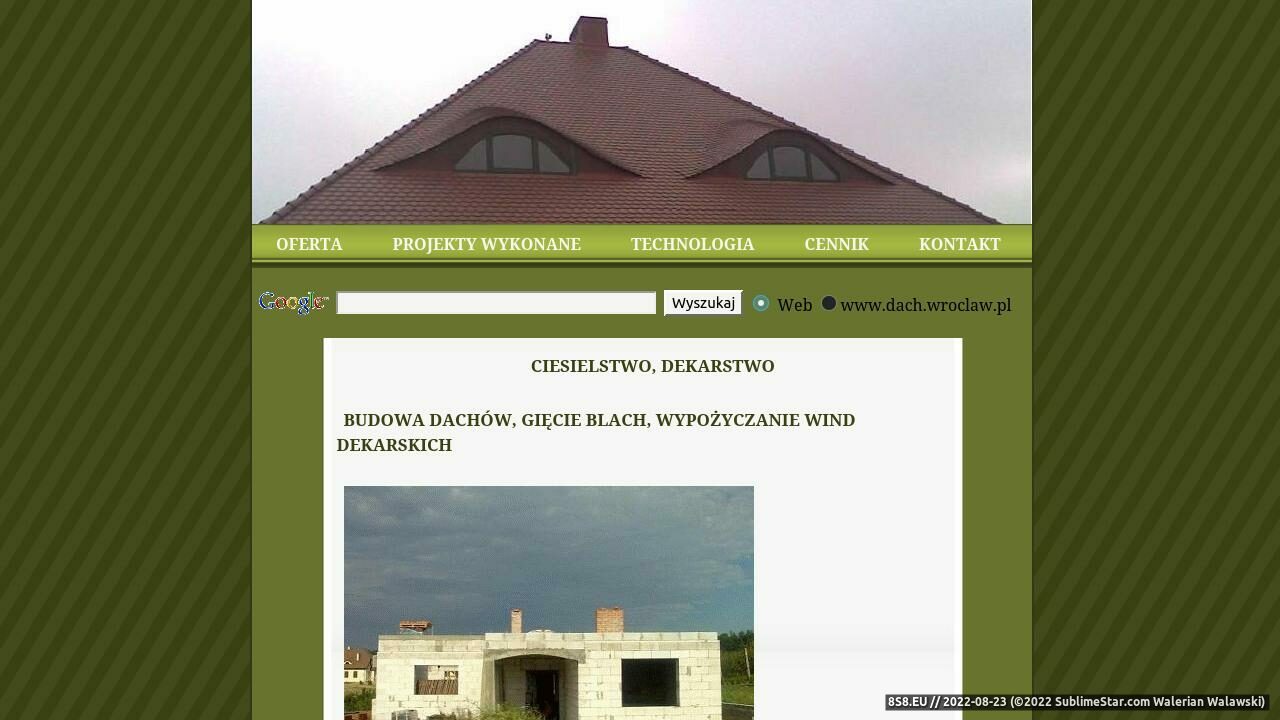 Firma dekarska (strona www.dach.wroclaw.pl - Dach.wroclaw.pl)