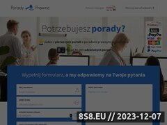 Miniaturka www.darmoweporady.pl (Tekstowe porady prawne przez Internet)