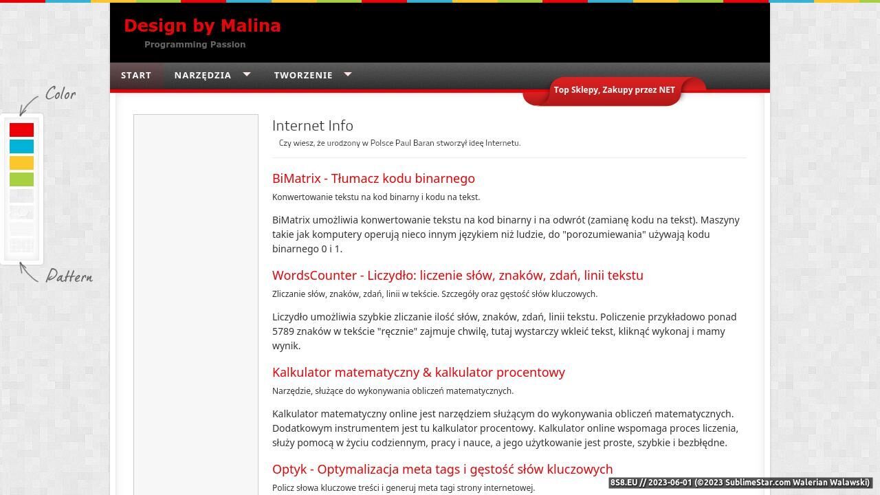 Zrzut ekranu Tworzenie stron - biznes internetowy
