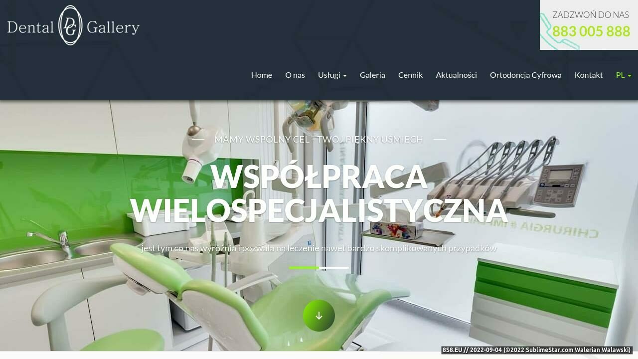 Zrzut ekranu Dentysta Warszawa