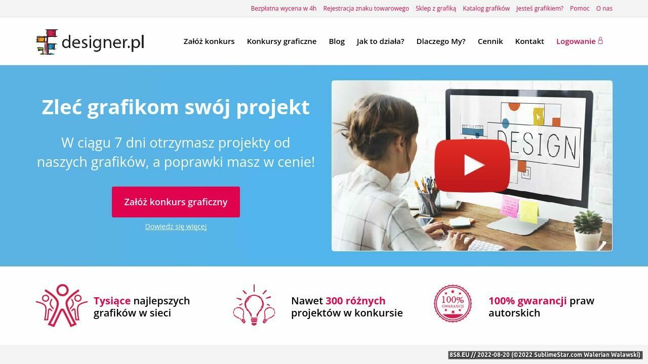 Projekty graficzne i konkursy graficzne (strona www.designer.pl - Designer.pl)
