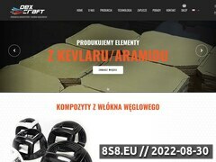 Miniaturka dexcraft.pl (Wyroby z włókna węglowego, sportowe doloty)