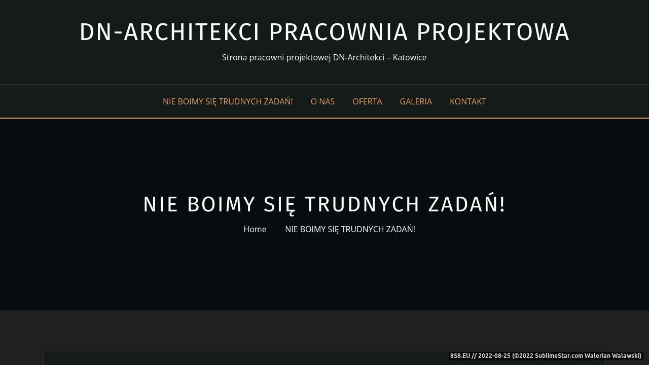 Zrzut ekranu DN Architekci - projekty hal magazynowych