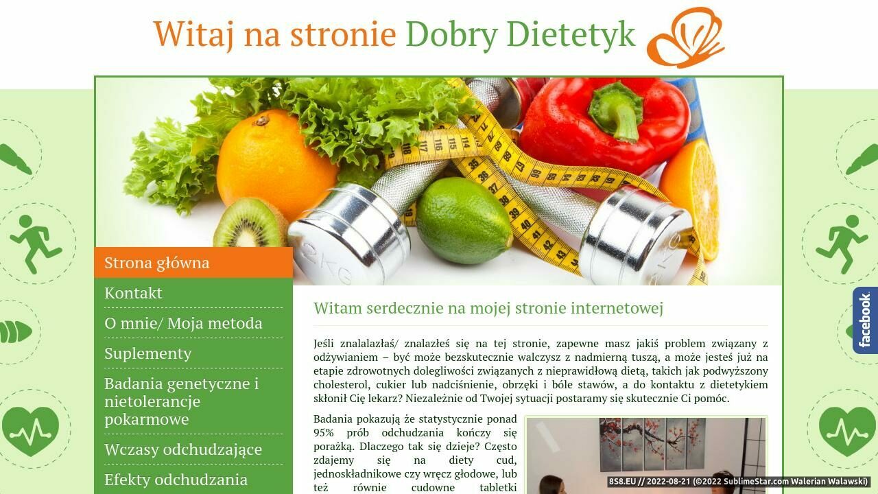 Zrzut ekranu Dobry dietetyk Warszawa