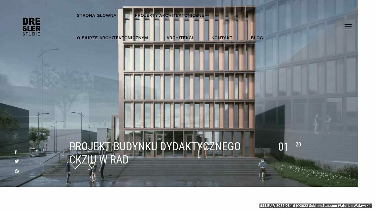 Architekci wykonują projekty budynków biurowców (strona www.dreslerstudio.pl - Dresler Studio Architekt)