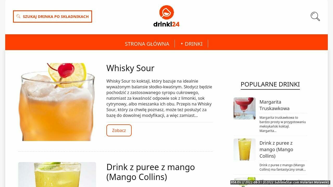 Zrzut ekranu Przepisy na Drinki