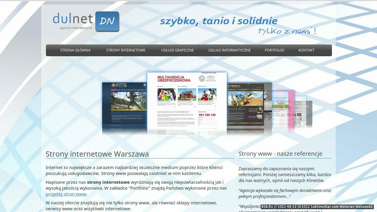 Projektowanie i tworzenie stron internetowych (strona dulnet.pl - Dulnet.pl)