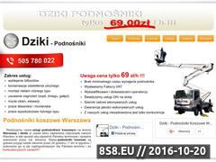 Miniaturka www.dziki-podnosniki.pl (Podnośniki koszowe - wynajem Warszawa - Dziki)