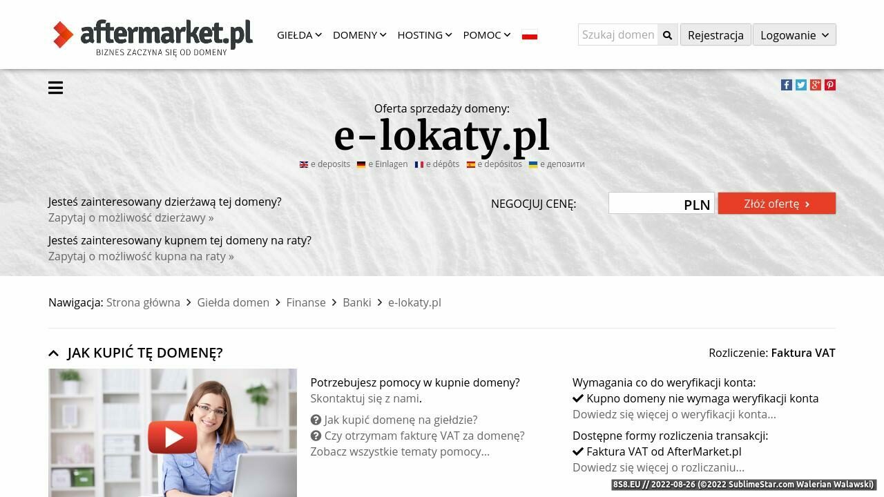 Najlepsza lokata to najwyżej oprocentowana lokata (strona e-lokaty.pl - E-lokaty.pl)