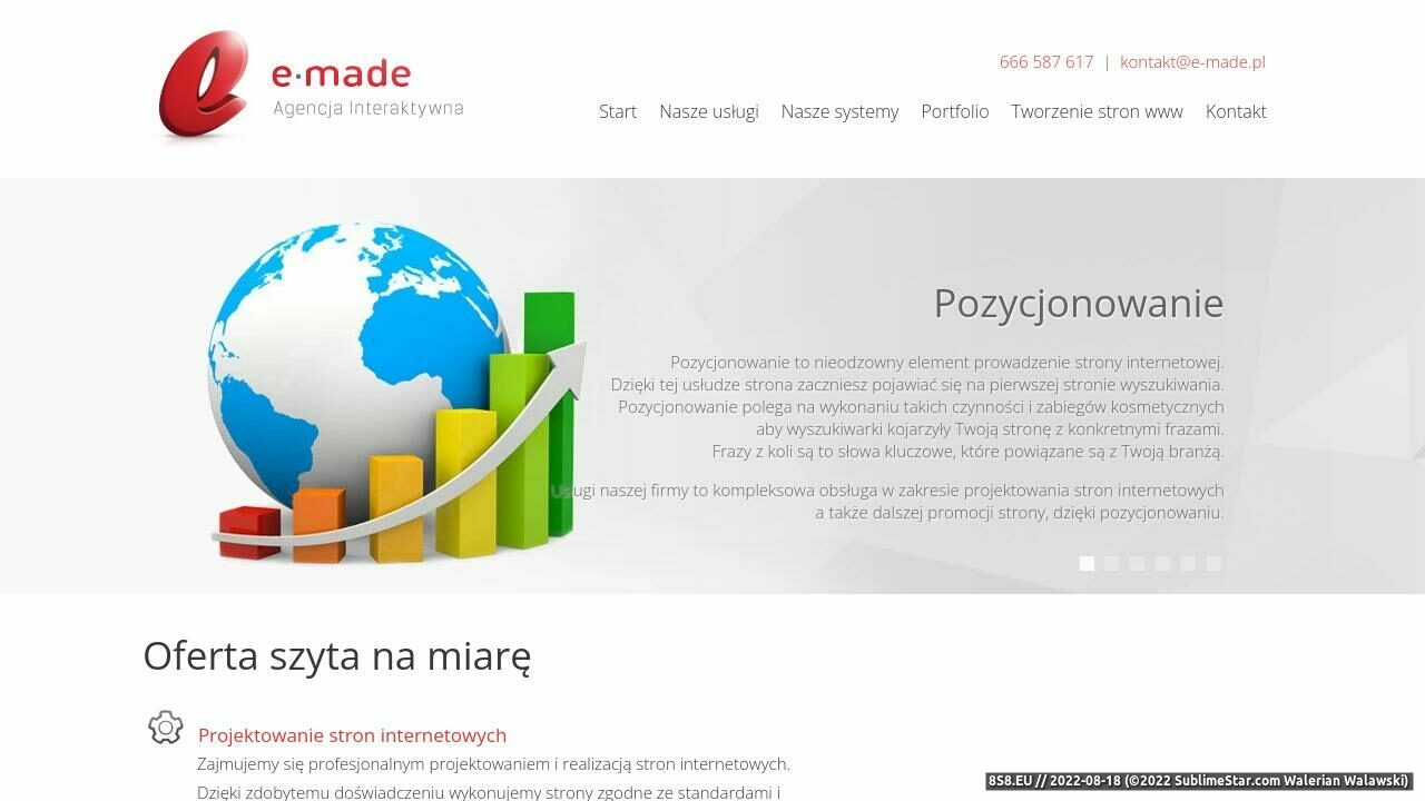 Projektowanie stron internetowych (strona e-made.pl - E-made.pl)