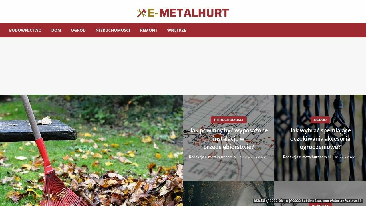 Hurtownia metalowa (strona e-metalhurt.com.pl - E-MetalHurt)