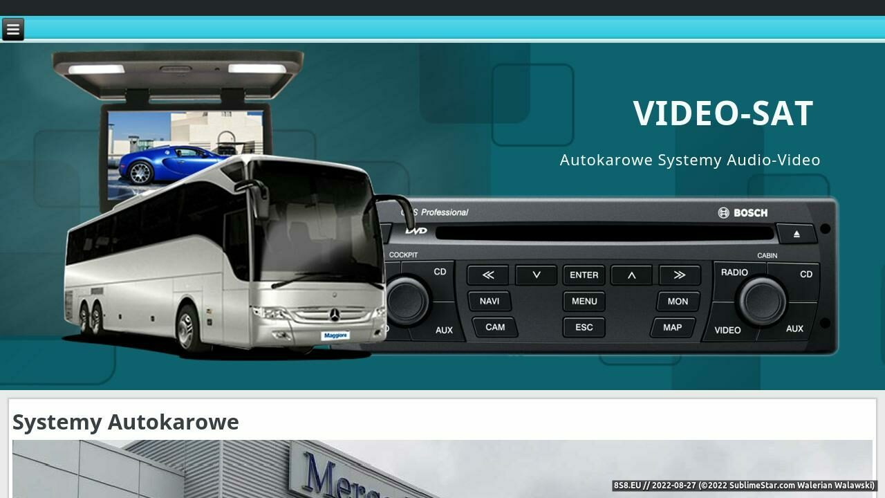 Zrzut ekranu Autokarowe Systemy audio-video-DVD