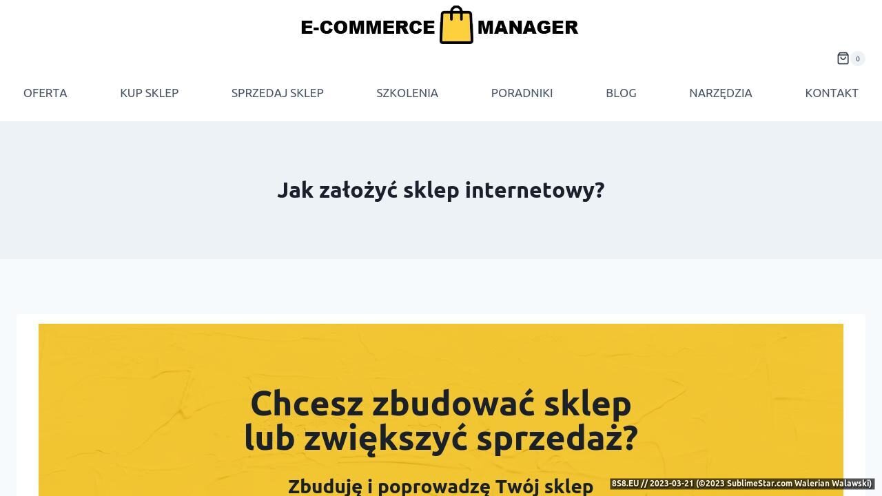Budowa sklepów internetowych (strona ecommerce-manager.pl - Ecommerce Manager)