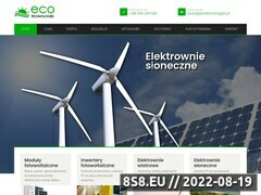 Miniaturka strony Eco Technologies - elektrownie soneczne i wiatrowe, solary, turbiny wiatrowe
