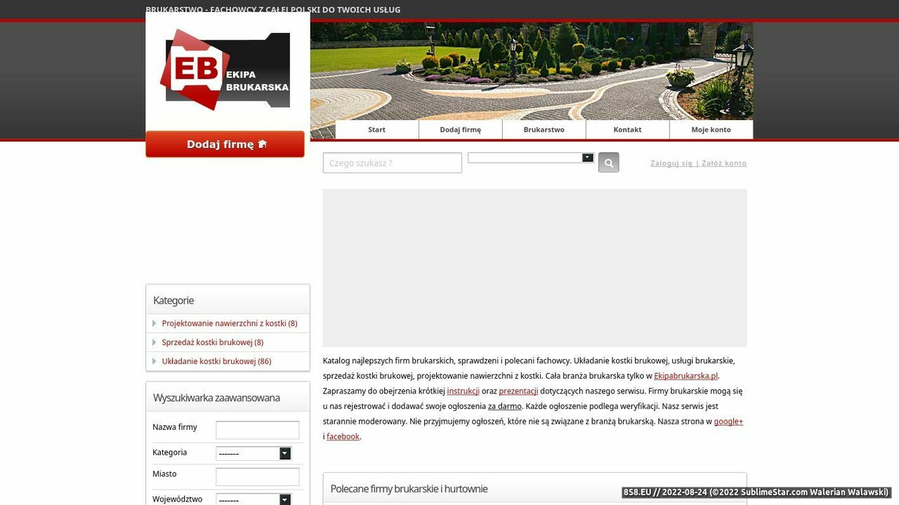 Układanie kostki brukowej, usługi brukarskie - katalog firm (strona ekipabrukarska.pl - Ekipabrukarska.pl)