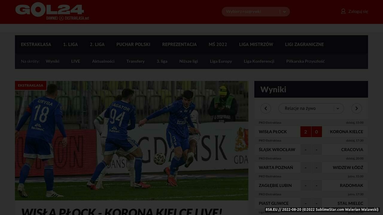 Ekstraklasa - Serwis Piłkarski  (strona www.ekstraklasa.net - Ekstraklasa.net)