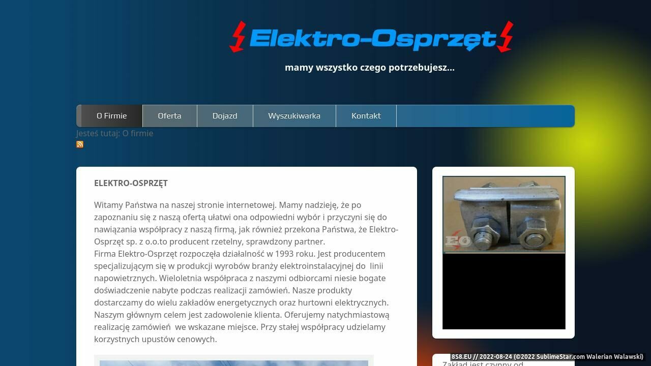 Elektro-Osprzęt Sp. z o.o. (strona elektro-osprzet.pl - Elektro-osprzet.pl)